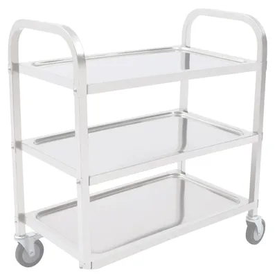 Produktbild von Servierwagen, 201 Edelstahl, 75*40*83,5 cm, 20 kg Tragfähigkeit pro Ebene, 3 Ebenen, rechteckig