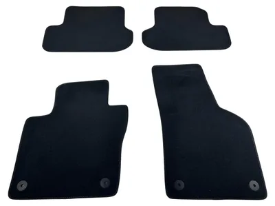 Immagine prodotto di Tappetini per Volkswagen Beetle Coupé e Cabrio, in velluto nero con bordi grigi