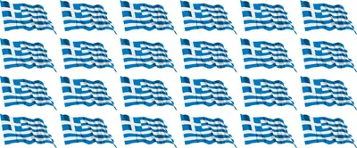 Produktbild von Mini Aufkleber Set - Pack wehend - 33x20mm - selbstklebender Sticker - Fahne - Griechenland - Flagge / Banner / Standarte fürs Auto, Büro, zu Hause und die Schule - 24 Stück
