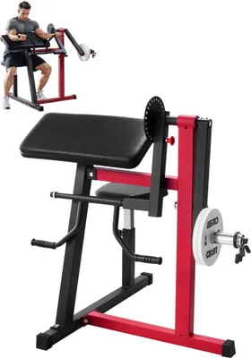 Produktbild von Curlbank 2 in 1 für Bizep und Trizeps - Extensionsmaschine Trainingsgerät - Fitnessgerät für Muskelaufbau