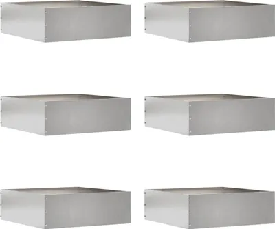 Image de Bordure de Pelouse 6 pcs Argent 40 x 40 x 13 cm