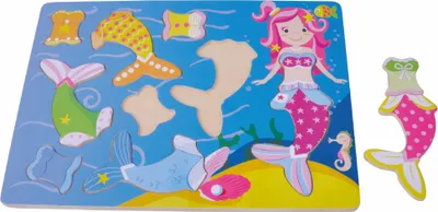 Produktbild von Holzpuzzle Lernspiel Baby Motorik Spielzeug Puzzle Sirene