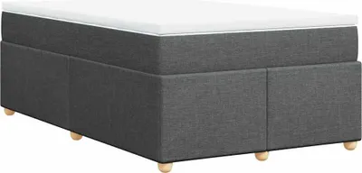 Immagine prodotto di vidaXL Letto a molle con materasso grigio scuro 120x190 cm in tessuto