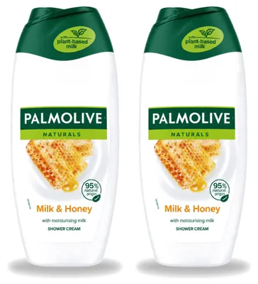 Produktbild von 2 x Palmolive Naturals Duschcreme - Honig & Milch - 250 ml - Vorteilspackung - 2 Stücke