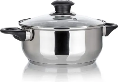 Image de Pot en acier inoxydable SUPER VALUE 18 cm, 1,7 l, avec couvercle