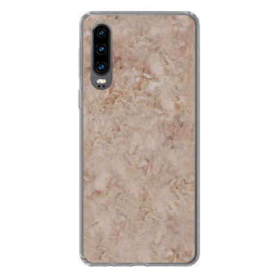 Produktbild von MuchoWow® Handyhülle Schutzhülle Hülle für Huawei P30 Marmor - Braun - Muster Silikon Softcase Handy Hülle - Kartenbesitzer