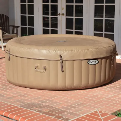 Produktbild von Intex 28408 Pure Spa Bubble Massage aufblasbares rundes Becken 216x 7x 165cm , 6 Personen