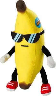Image de Peluche Stumble Guys Banana Guy, 30 cm, Jaune et Noir, Gamme Plush, A partir de 4 ans