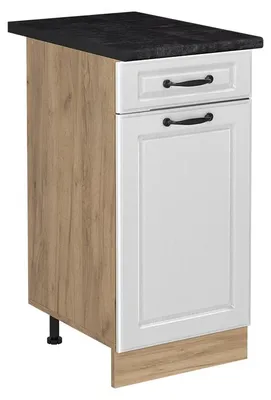 Zdjęcie produktu dla Szafki kuchenne Vicco R-Line Biały rustykalny/Dąb goldkraft 40 cm blat roboczy Antracyt, Model 61181