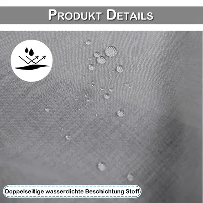 Produktbild von 2er Set Scheibengardinen Leinenoptik Halbtransparent Bistrogadinen Kurz Gardinen Voile Küchengardine, B85xH61cm, Hellgrau