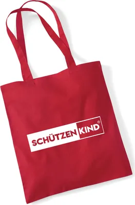 Produktbild von Huuraa Jutebeutel Schützenkind Modern 10 Liter Classic Red Baumwolle Tasche Geschenkidee