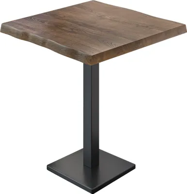 Produktbild von PMD | Bistro Stehtisch Baumkante | B:T:H 70 x 70 x 110 cm | Walnuß / Schwarz | Quadratisch | Bartisch Gastro Stehtisch Bistrotisch