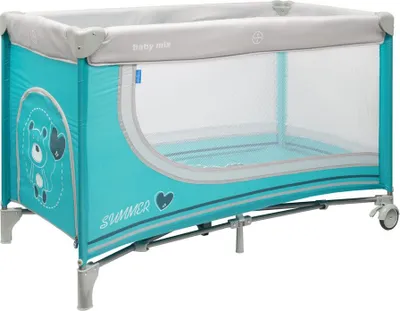 Produktbild von Baby Mix Reisebett Baby Mix Teddybär Blau