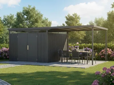 Produktbild von StarLine Metall Gerätehaus Modell Solidum 17,22 m²