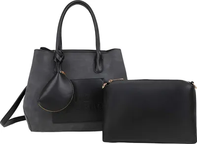Image de Gallantry, sac femme Lavana aspect daim avec poche intérieure amovible, noir