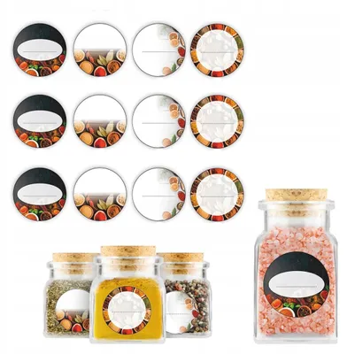 Produktbild von Bimberek Gewürz Etiketten Aufkleber für Gläser 12 Stück