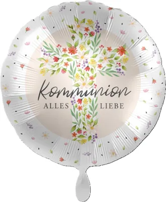 Produktbild von 18"/Ø43cm Folienballon "Kommunion Alles Liebe"
