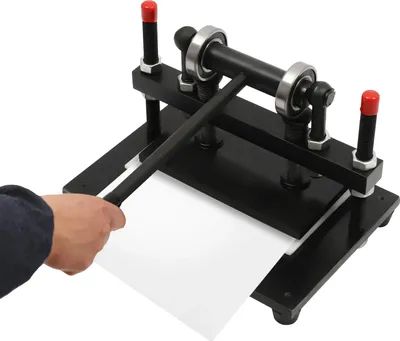 Image de Machine à découper le cuir, àmanuelle, course de pression réglable, noire