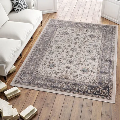 Zdjęcie produktu dla Dywan Orientalny Klasyczny orientalny wzór - Salon -h533c biały - Kolor: Szary, Rozmiar: 140 x 200 cm