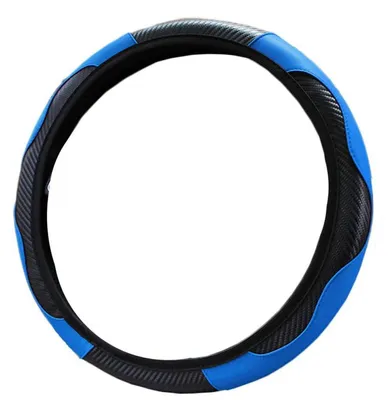 Produktbild von Lenkradhülle Mikrofaser Leder Anti Rutsch Blau 37-38 cm