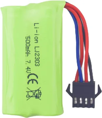 Productafbeelding van Lithium-accu, 7,4 V, 500 mAh, hoge snelheid - Compatibel met EC16 DE85, geschikt voor bestuurbare boten, scheepsmodellen en auto's - 1 stuk