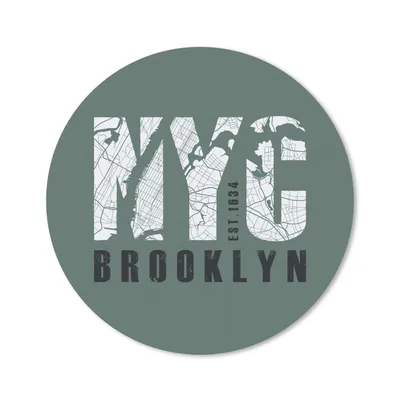 Produktbild von MuchoWow® Mauspad Mousepad New York - Grün - Karte 30x30 cm - Mousepads - Maus Mat - Pad - Mausunterlage - Tischunterlage - Schreibtischmatten