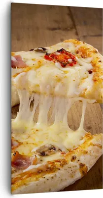 Produktbild von Bild auf Leinwand - Leinwandbild - Pizza Käse Tomaten - 65x120cm - Wand Bild - Wanddeko - Leinwanddruck - Bilder - Kunstdruck - Wanddekoration - Leinwand bilder - Wandkunst - PA65x120-3784