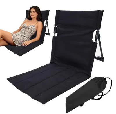 Produktbild von Ergonomischer Strandstuhl mit Verstellbarer Rückenlehne, Schwarz