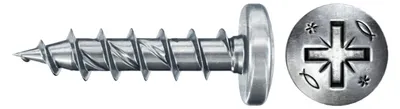 Obrázek produktu pro Fischer 200x Power-Fast II FPF II PZF 4 x 16 mm BC Pan Head s křížovým vybráním PZ plně závitové pozinkované modře pasivované - 670241