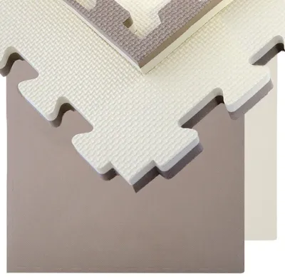 Produktbild von 2,5cm dicke Fitnessmatte 4er Set 90x90cm Bodenschutzmatte Gym Matte Puzzlematte