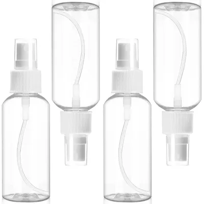 Imagen del producto de Botella pulverizadora pequeña, 4 unidades de 100 ml, recargable, ideal para viajes