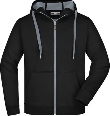Produktbild von Men's Doubleface Jacket Sportive Jacke mit Kapuze black/carbon, Gr. XL