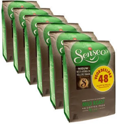 Produktbild von Senseo Kaffeepads Mild Roast, neues Design, 6er Pack, 6 x 48 Pads