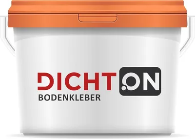 Produktbild von Bodenkleber 6kg - Universalkleber Teppich, PVC, CV, Linoleum, Kork, Vinylboden kleben, Parkett Kleber - lösemittelfrei, emissionsarm, Klebemittel für Fußbodenheizung © DICHTON D.80W