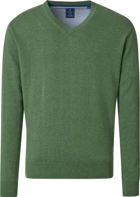 Produktbild von REDMOND Casual Herren Pullover Langarm V-Neck Comfort Grün 6XL