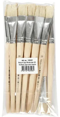Produktbild von Nature Line Pinsel, Nr. 20, L 20,5 cm, B 20 mm, Flach, 12 Stk/ 1 Pck [HOB-10620]