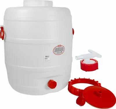 Produktbild von Graf Getränkefass Kunststofffass Wasserfass Rund 80 Liter mit Auslaufhahn NW 15
