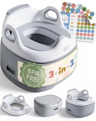Produktbild von Töpfchen für Kinder 3-in-1 mit Toilettensitz & Tritthocker – Töpfchentraining Set für Kleinkinder – rutschfest & stabil bis 60 kg
