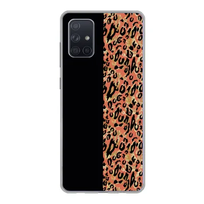 Produktbild von MuchoWow® Handyhülle Schutzhülle Hülle für Samsung Galaxy A51 5G Pantherdruck - Gold - Schwarz Silikon Softcase Handy Hülle - Abbildung