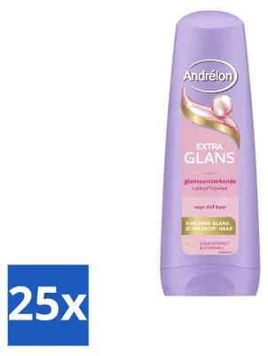 Immagine prodotto di 25 confezioni di balsamo Andrélon Extra Lucentezza - 200 ml - confezione  - 25 pezzi