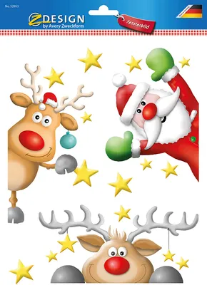 Produktbild von AVERY Zweckform ZDesign Weihnachts-Fensterbild Rentier