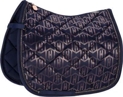 Produktbild von Eskadron HERITAGE Schabracke " GLOSSY " mit Kordel - Kristallkordel - Kordel Form - Dressur Farbe - navy