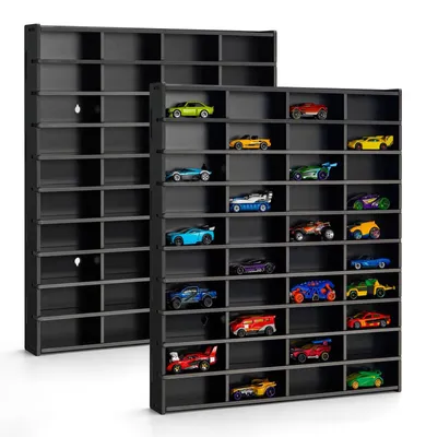 Imagen del producto de Elzusha - Vitrina expositora para coches de colección, juego de 2 unidades