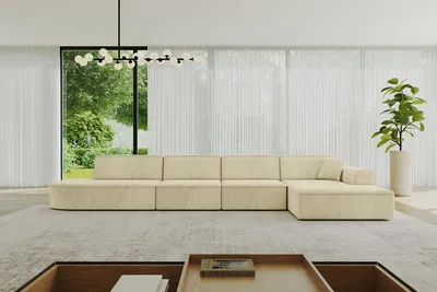 Produktbild von ALTDECOR Ecksofa in L-Form IREA-L3-v3 412x165x77 cm Beige Corner Sofa Eckcouch Couch Wohnlandschaft Cauchsofa