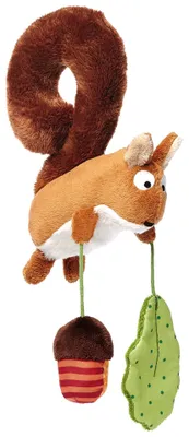 Immagine prodotto di sigikid Anhänger Eichhörnchen, Greifling, Rassel, Babyschalenanhänger, Babyspielzeug, Baby Spielzeug, für Babyschale, Polyester, 41010
