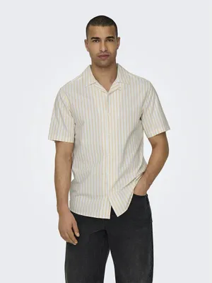 Produktbild von Only & Sons Alvaro Resort Oxford Kurzarmhemd Beige 2XL Herren Beige 2XL