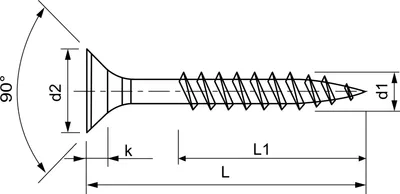 Zdjęcie produktu dla Wkręty ze stali nierdzewnej 4,5x80 mm; Torx A2; 200 wkrętów ze stali nierdzewnej do płyt wiórowych