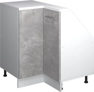 Produktbild von Eck-Küchenschrank für Dachschrägen Vicco R-Line Beton 75.6 cm mit 1 Tür, Model 59117