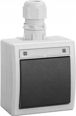 Immagine prodotto di Elektro-Plast | Interruttore 2K - Singolo - Grigio - IP65 - Ermetico - Design Classico
