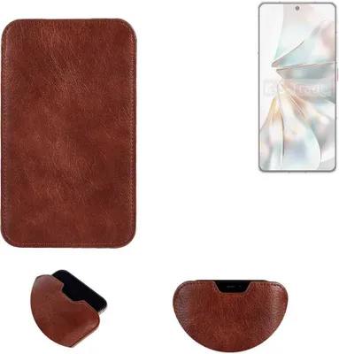 Produktbild von K-S-Trade Schutzhülle Handyhülle kompatibel mit Nubia Z60S Pro Handytasche Kunstleder Sleeve in braun
